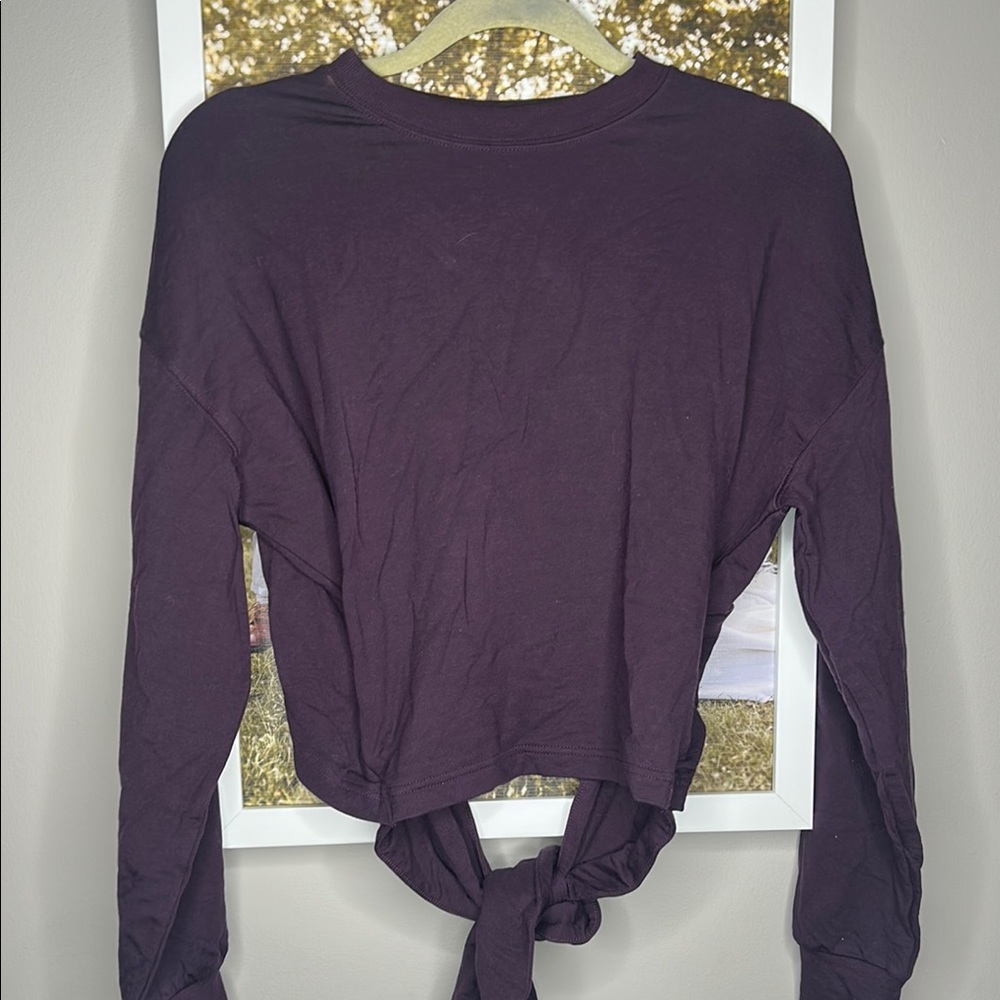 ATHLETA purple Tie-back Top